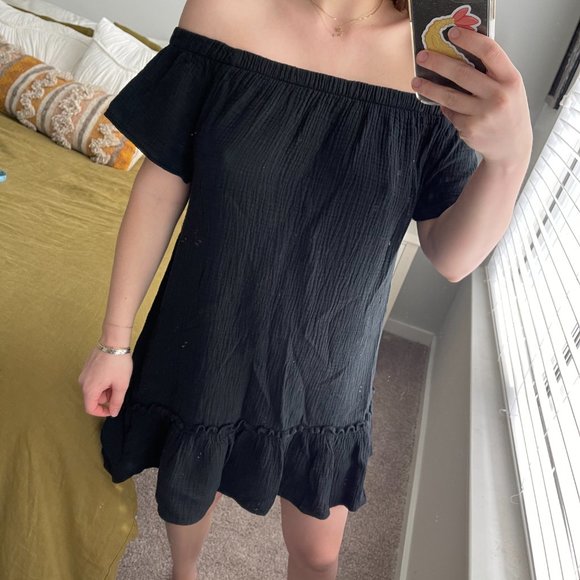 Dylan Gauze Off The Shoulder Dress S - Picture 2 of 8